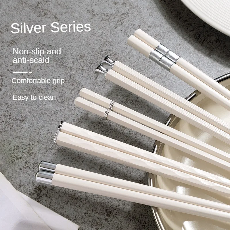 

Alloy Chopsticks for One Person, Silver Simple Household Chopsticks