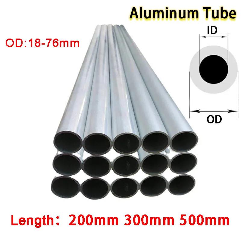 ท่ออลูมิเนียม 6061/6063 ขนาดเส้นผ่านศูนย์กลางภายนอก 18-76 มม. ท่ออลูมิเนียมอัลลอยด์ ความยาวตรง 200-500 มม. ท่อกลมกลวง ความหนา 2-10 มม. รับสั่งทำตามขนาด 1