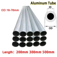 ท่ออลูมิเนียม 6061/6063 ขนาดเส้นผ่านศูนย์กลางภายนอก 18-76 มม. ท่ออลูมิเนียมอัลลอยด์ ความยาวตรง 200-500 มม. ท่อกลมกลวง ความหนา 2-10 มม. รับสั่งทำตามขนาด 1
