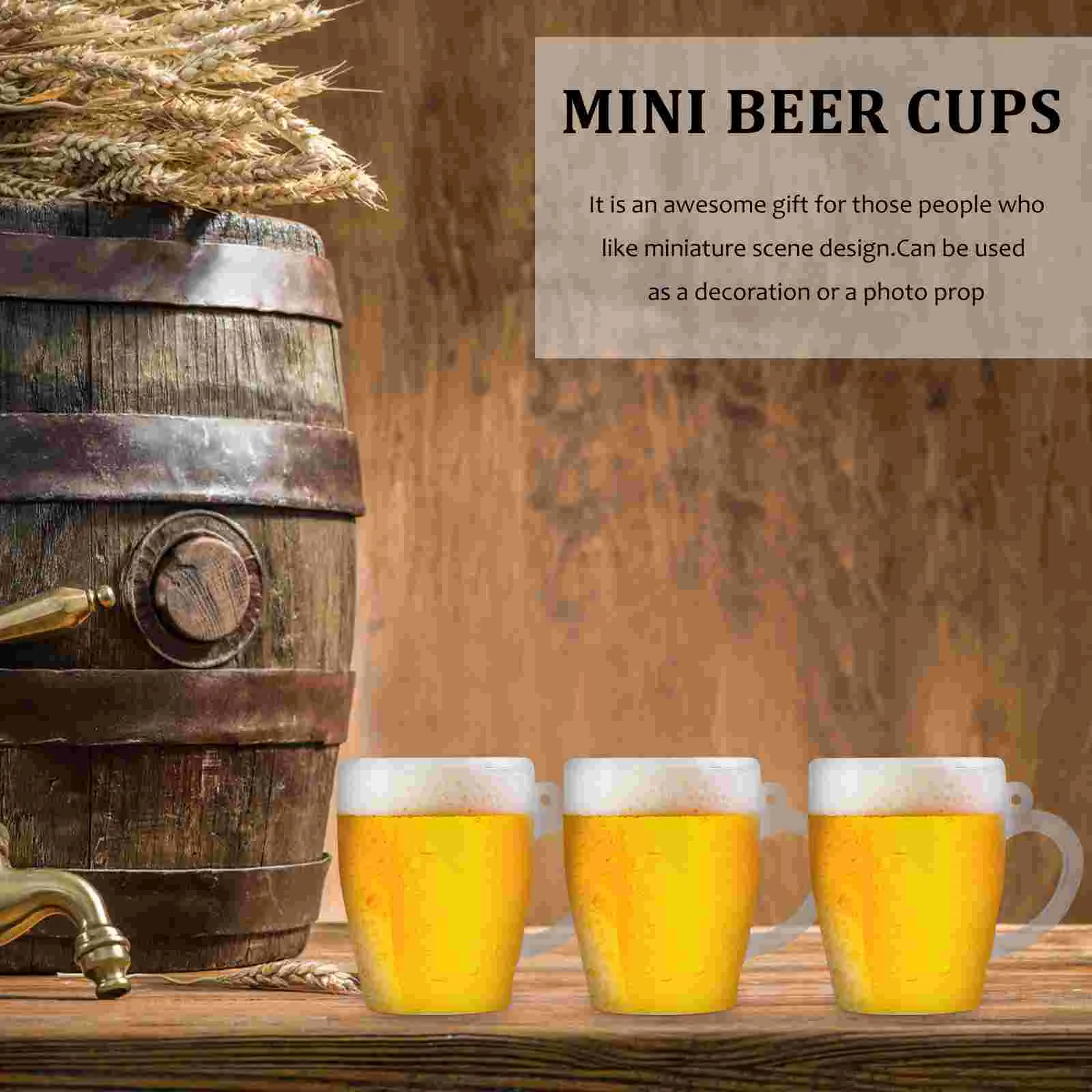 20 Pcs Beer Mug Mini Fridge Food Beverage Cup Cups Props Small Kids Play  Toys Plastic Child - AliExpress