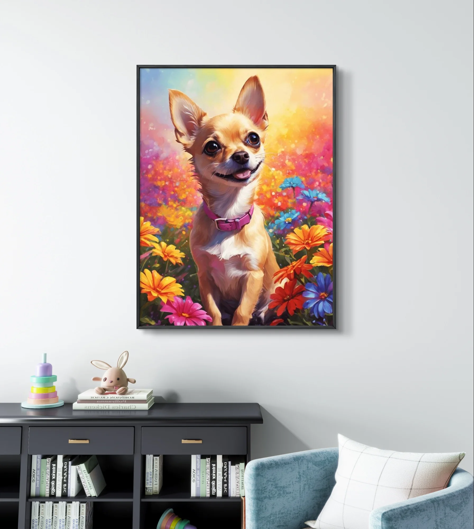 Description Picture 4 of itemChihuahua 5D Diamond Painting Cartoon Pet Dog Picture DIY Diamond Embroidery Cross Stitch Children's Gift Bedroom Wall Decor
