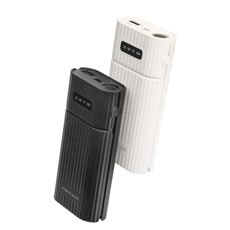 DIY 18650 18700 20700 21700 Battery Power Bank Charger Type C PD+QC3.0 USB Output Flashlight Cellphone Tablet