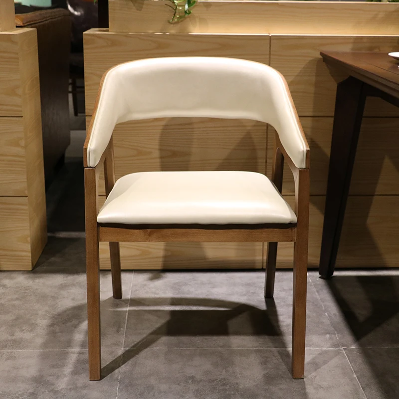 Hot Sale Hotel Restaurant Used Solid Armrest Wood Chair