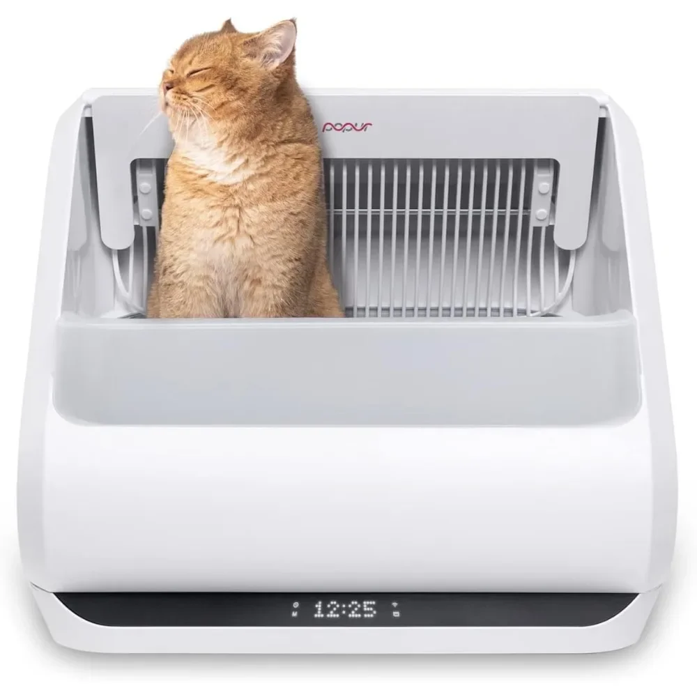 

Self-Cleaning Cat Litter Box, Automatic Cat Bedpans, Box for Multi 60L Smart Litter Box with Mat & Liner, Cat Bedpans