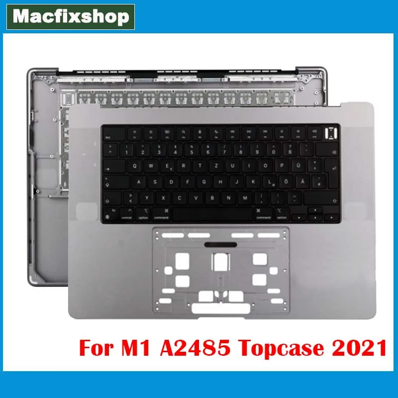 Topcase Originale A1707 Per Macbook Pro 15 "A1707 Bauletto Us Tastiera Retroilluminata Trackpad Touch Pad Touchbar Grigio Argento 2016 2017