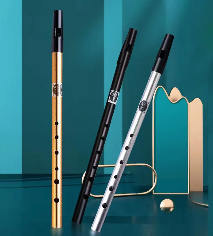 6 Hole Flute C/D Key Irish Whistle Ireland Tin Penny Flute Woodwind