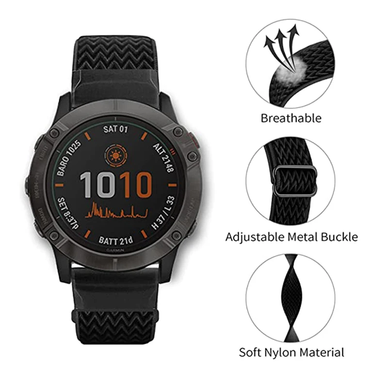 Essidi-cinta Elástica de Nylon para Garmin Fenix Pulseira de Relógio Esportivo Laço para Garmin Fenix 7s 6s Pro 5s Plus Fecho 20 mm - Image 6