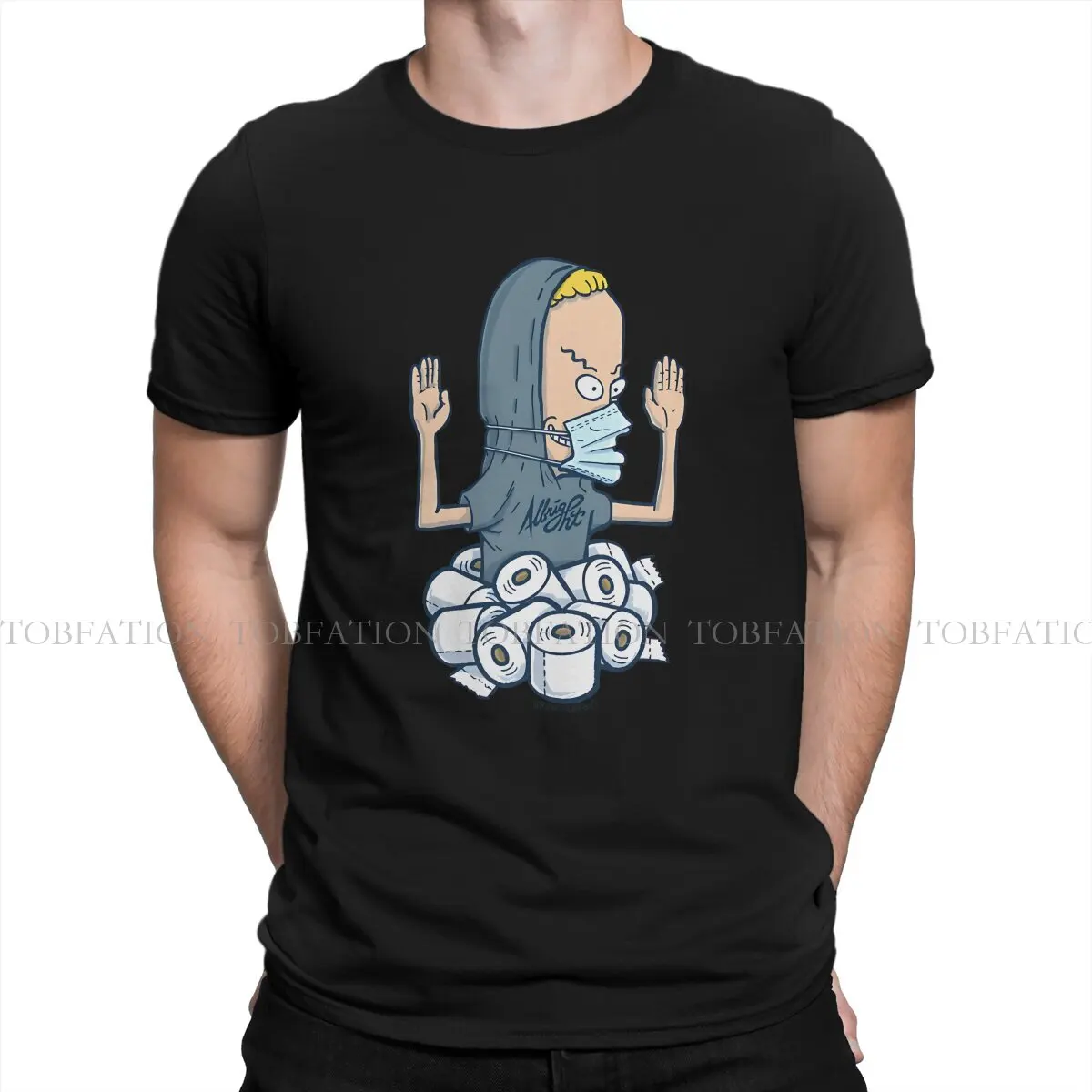 

Красивая модель футболки для мужчин Beavis и топы с анальной головкой новинка футболка из 100% хлопка с принтом свободный креативный подарок