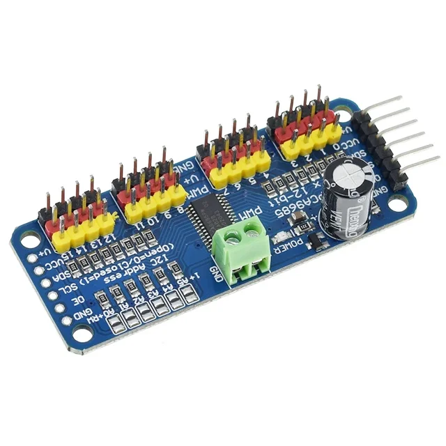 PCA9685PW 16 Channel 12-bit PWM/Servo Driver-I2C Interface PCA9685 Module Raspberry Pi Shield Module Servo Shield 1