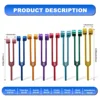 New Chakra Tuning Fork Set for Healing,Sound Therapy,Keep Body,with Rubber Mallet,Wrench,Cleaning Cloth and Aluminum Box 3