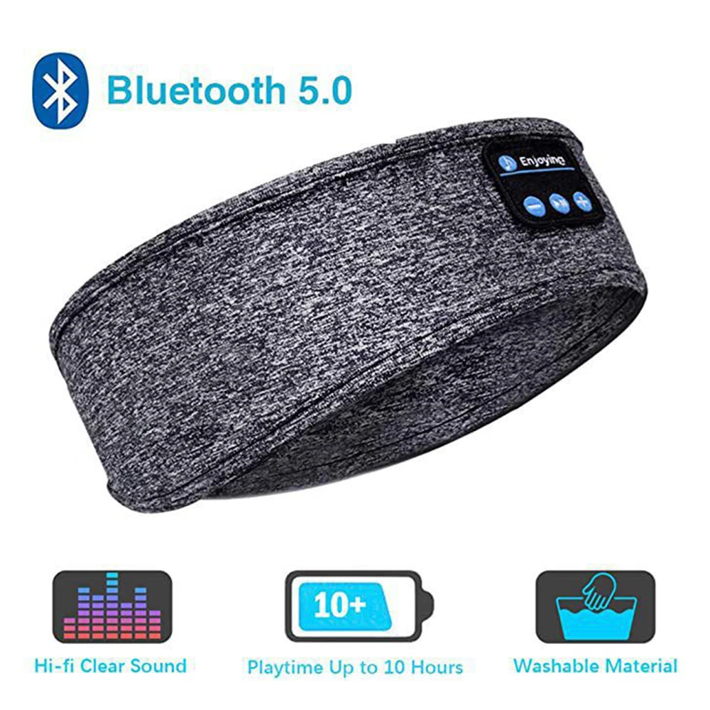 Auricolare Stereo Wireless 5.0 compatibile con Bluetooth Sleep Side Sleeper Eye Mask Sport Headband cuffie auricolari musicali