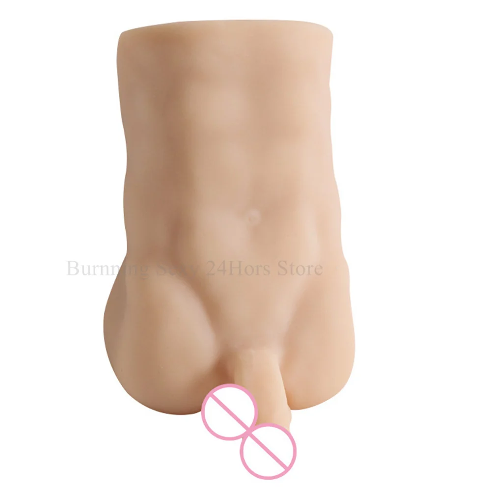 Silicone Torso Toy Gay Male Masturbator Pocket Pussy Artificial Realistic Ass Dildo Anal Plug Anus Masturbation Sexshop For Men