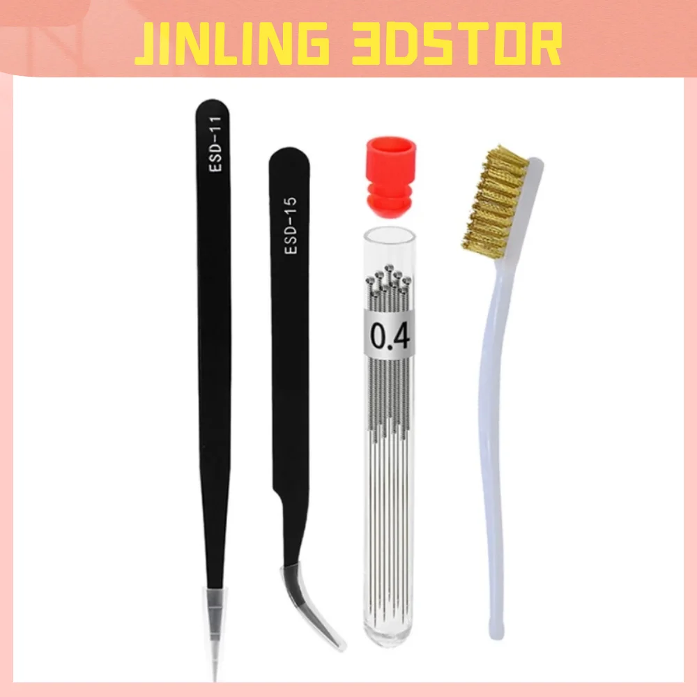 Bendable Nozzle Cleaner Hotend Cleaning Needle Broca Broca Pinças Kit de Ferramentas para Ender Peças de Impressora 3d 10 Pcs por Lote