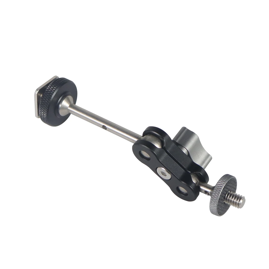Mini Magic Arm Doppelkugelkopf 1/4 Schraubenadapter Stativ Verlängern Sie die Lichthalterung Mikrofon Feldmonitorhalter für Gopro OSMO 360-Ständer – Detail 8