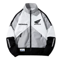 Nouvelle veste Honda 2026 pour homme - Manteau coupe-vent - Veste style streetwear hip-hop - Combinaison de course - Manteau tendance zippé pour femme 2