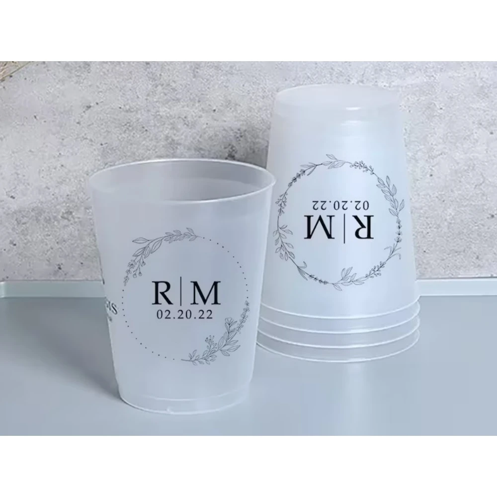 Tazze Flessibili Infrangibili Smerigliate Personalizzate, Tazze Personalizzate Per Bomboniere, Bomboniere, Matrimoni Minimalisti, Matrimoni Moderni