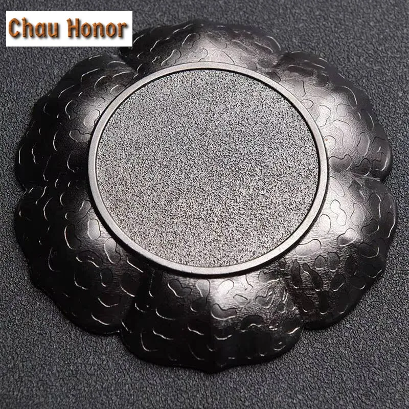 Creative Japanese Style Aluminum Alloy Hand-painted Tea Pad Household Kungfu Teaset Accessories Tea Ceremony Insulation Pad Gift