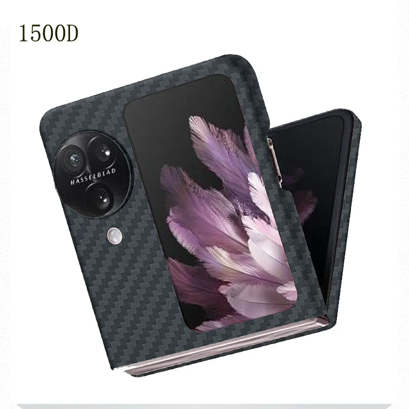 Case for OPPO Find N3 Flip Ultrathin Real Carbon Fiber Aramid Anti-explosion Fold Mobile Phone Protective Cover Protection Shell