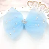 Sweet Princess Lace Bows Hairpin Kids Pearl Crown Barrettes Hair Clips For Baby Girls Headwear Fashion Children Hair Accessory 4