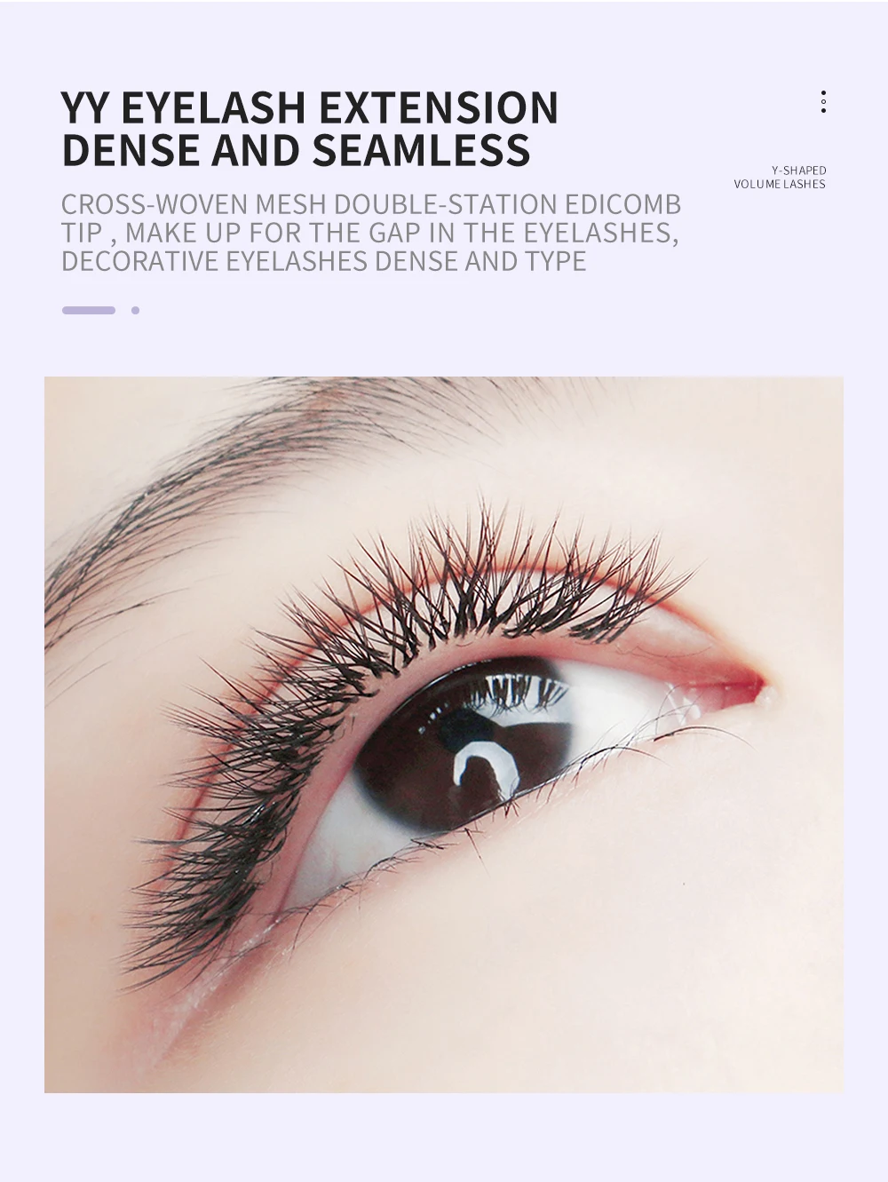 NATUHANA YY-förmige Wimpernverlängerung, C-D-Locken, künstliche Nerz-Wimpern mit doppelter Spitze, individuell, leicht verpflanzendes Y-Wimpern-Make-up – Detail 7