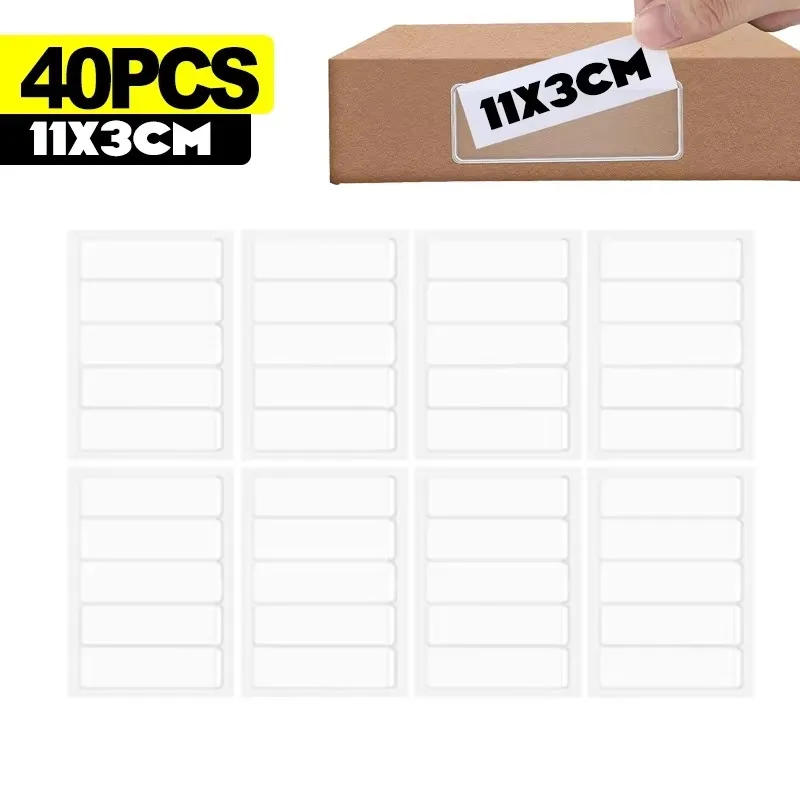 Clear Self-Adhesive Label Holders for Office and DIY Organization