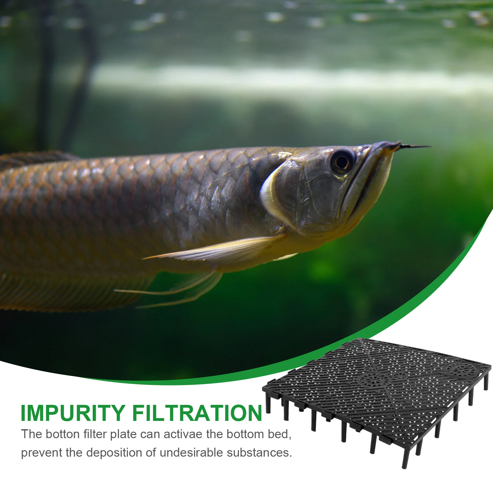10/20Pcs PVC Plate Blackflat Black Gravel for Landscaping Black Aquarium Sand Aquarium Divider 10 Gallon Fish Tank Gravel 5