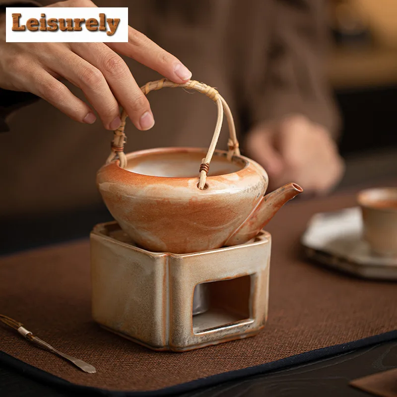 Kiln Fambe Tea Warmer Holder Tea Jug Heater Candle Heater Stove Household Kettle Stand Baked Milk Jar Carbon Furnace Drinkware