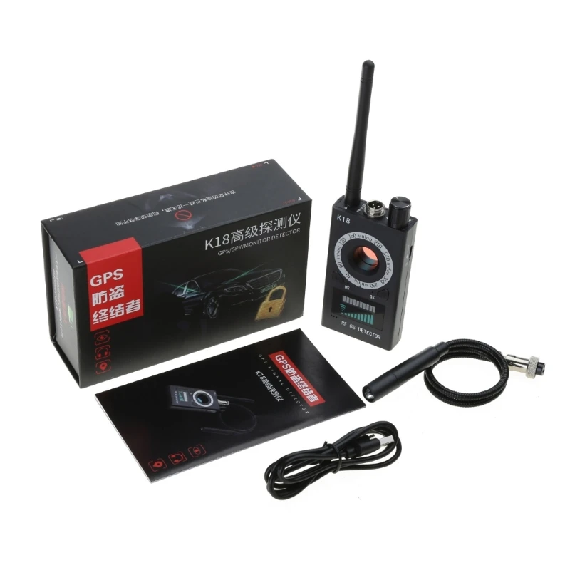1MHz-6.5GHz K18 Anti RF Detector Camera Wireless Bug Detect GSM Listening Device Finder Radio Scanner
