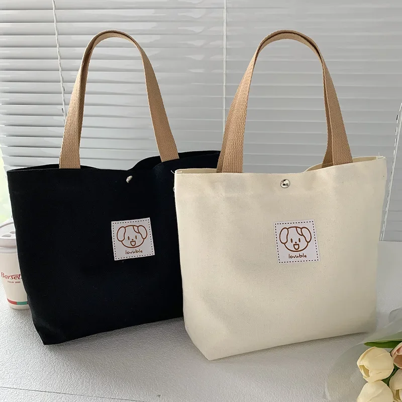 

TOUB045 Fashion Canvas Women Tote Bags 2023 Japanese Small Cotton Cloth Ladies Hand Bags Cute Travel Picnic