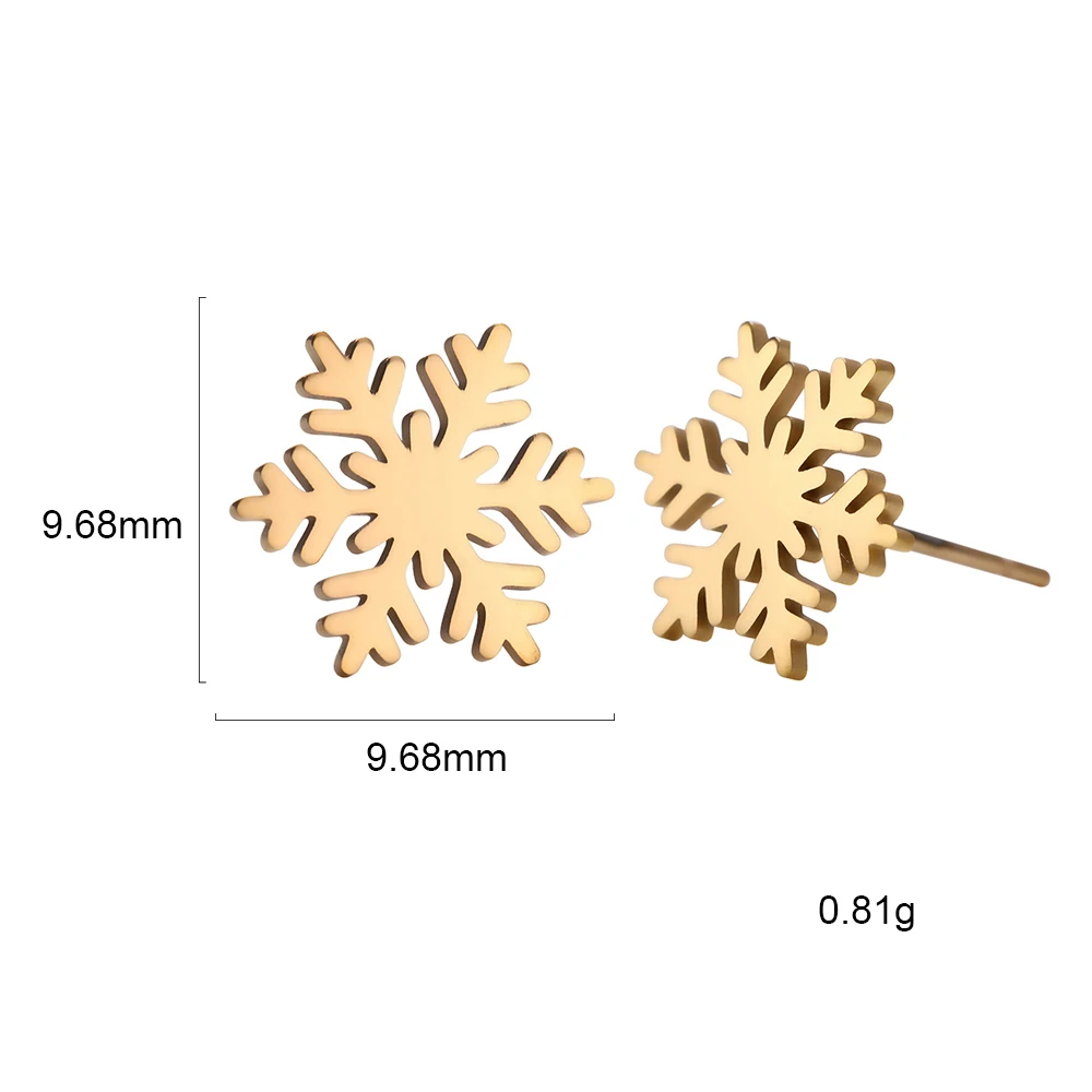 Kkjoy Acciaio inossidabile Moda Mini fiocco di neve Orecchini Gioielli quotidiani Libellula angelo Orecchini Borchie scoiattolo Orecchino per le donne Nuovo  36