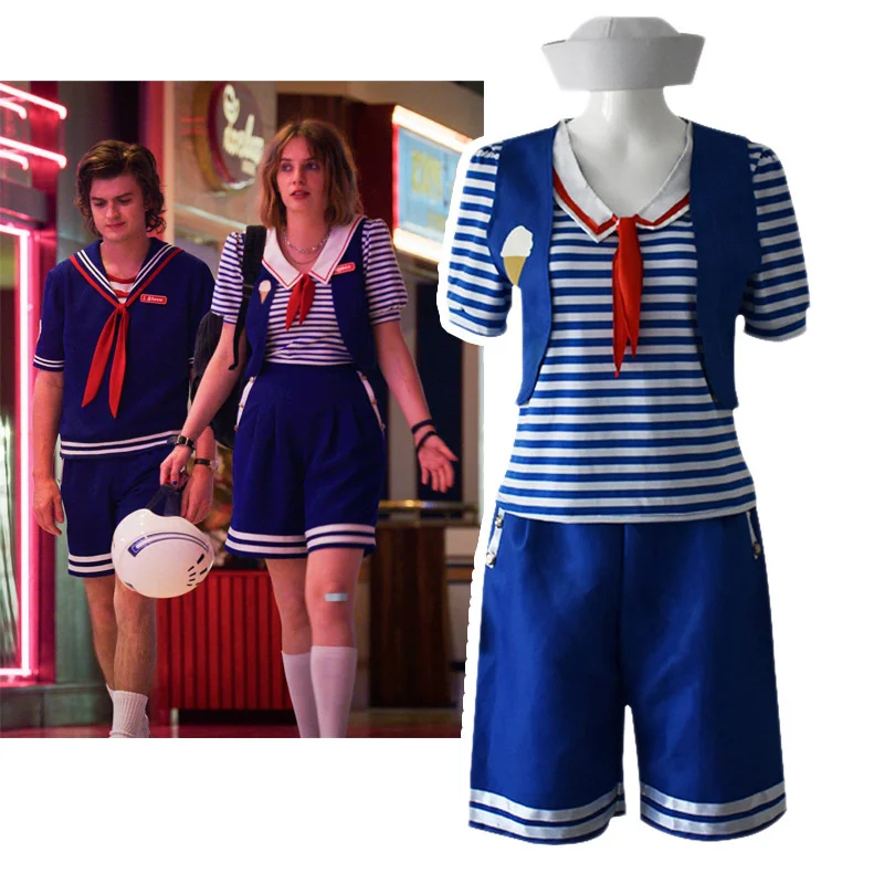 Conjunto de Cosplay de Robin Steve Harrington Scoops Ahoy, uniforme de