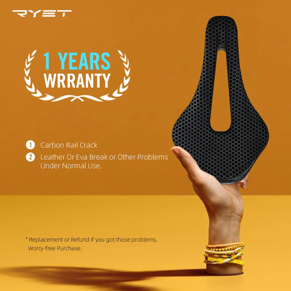 RYET Full Carbon 3D Printed Saddle Ultralight Hollow Comfortable Breathable MTB Road Racing Bike Cycling Seat Bicycle Accessory bicycle saddle