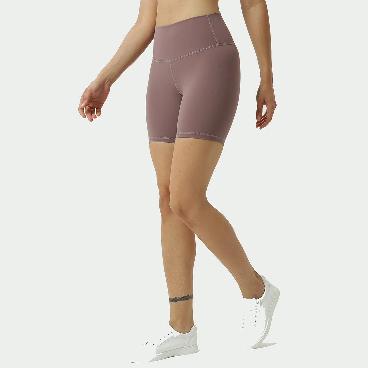 

New Sports Yoga Shorts Women's Double-sided Brushed Nude Running Shorts High Waist Hip Lifting Shorts
