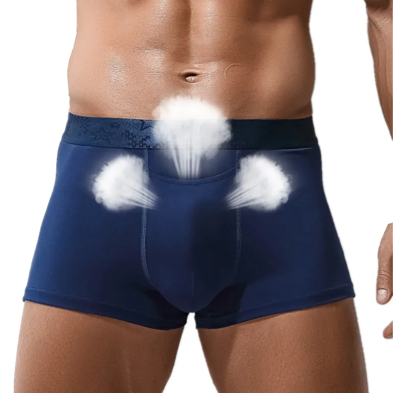 

Men's Boxers Shorts Modal Underwear Man Breathable Separation Bullet Pouch Panties Solid Underpants Male Boxer Cueca Calzoncillo