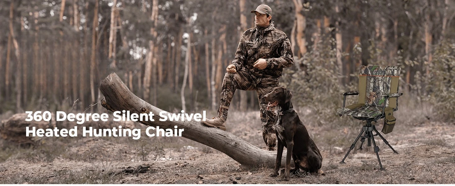 heated hunting chair hunting blind chair swivel hunting chair 360 degree silent