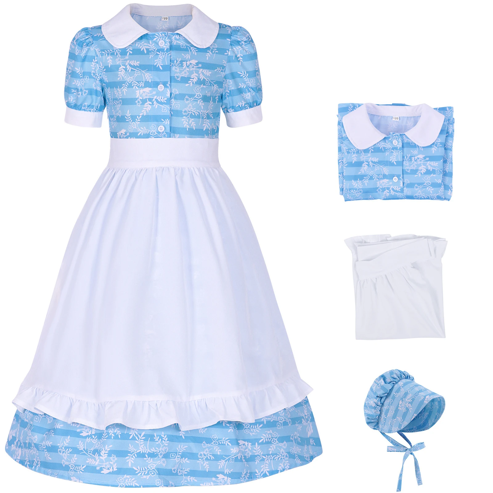 Girls Colonial Historical Cosplay Costume For Halloween Party