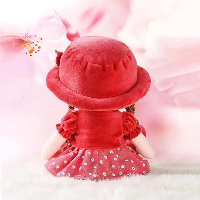 Boneca de bebê macia com roupas, Boneca de pano fofa de pelúcia brinquedo  de pelúcia com chapéu e saia de pelúcia de princesa boneca de parceiro de  dormir para crianças e meninas 