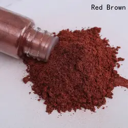 Purple Natural Mica Powder Pigments for DIY Art and Crafts - 25ml Shimmering Resin and Nail Gel Enhancer (Red Brown)