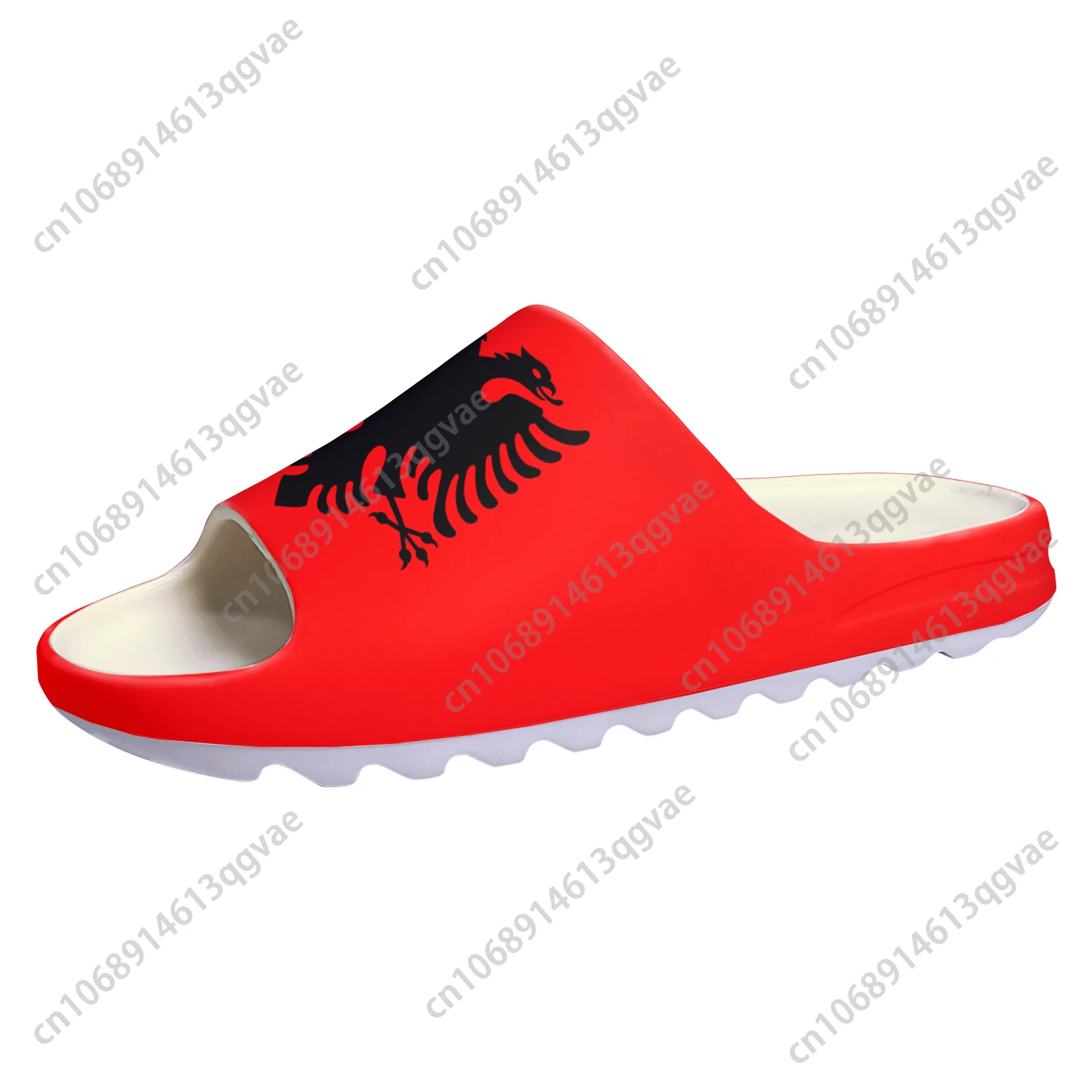 Albanian Flag Soft Sole Sllipers Home Clogs Step on Water Shoes Mens Womens Teenager Bathroom Albania Customize on Shit Sandals