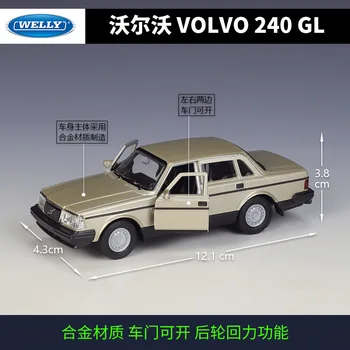 WELLY 1:36 VOLVO 240 GL High Simulation Diecast Car Metal Alloy Model Car Children’s toys collection gifts