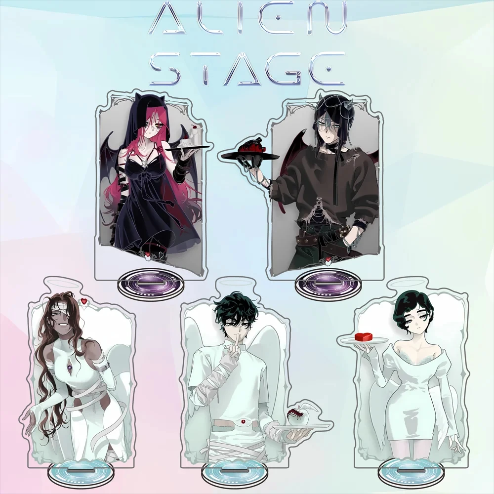 Anime Alien Stage Ivan Till Mizi Sua Luka Hyuna Acrylic Standee Keychain 15CM Angel Demon Clear Double-Sided Desk Decor Gift