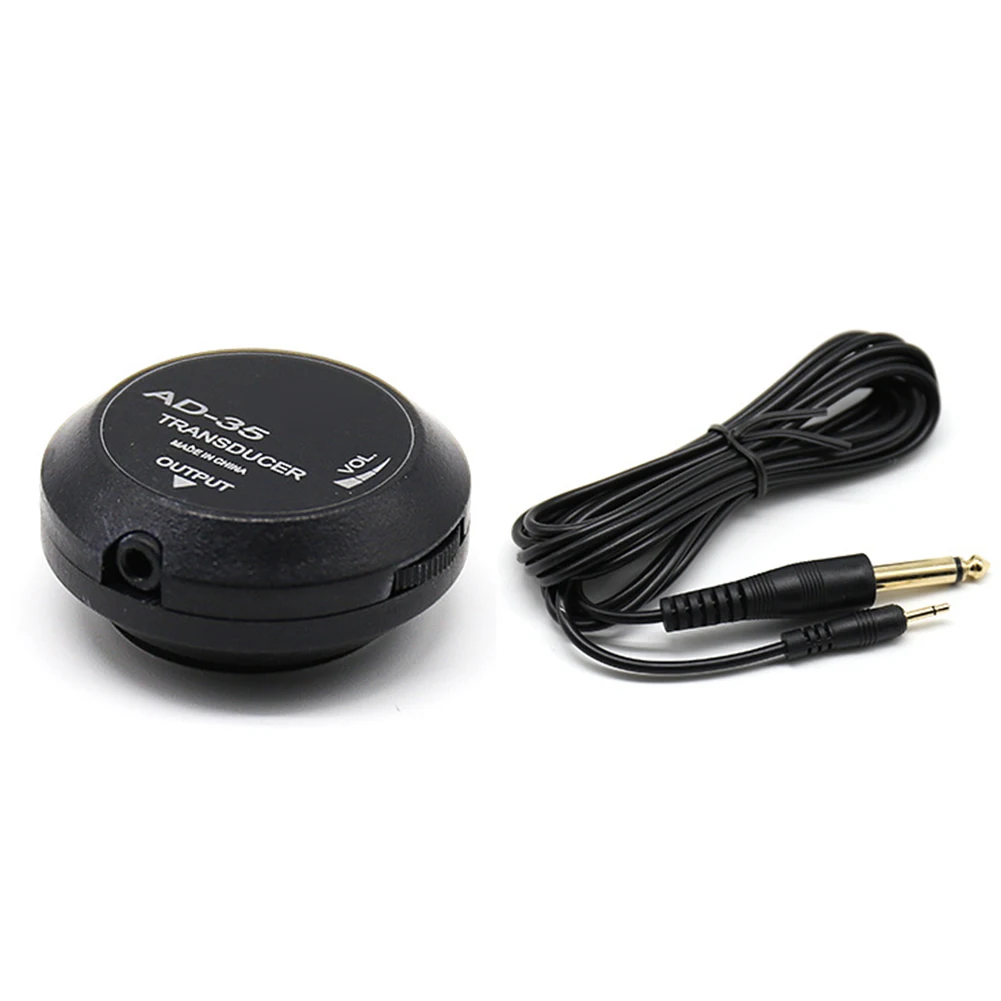 

Adeline AD-35 Acoustic Guitar Sound Hole Pickup Transducer With Tone Volume Controller Audio Cable Folk Guitar Parts Accessories