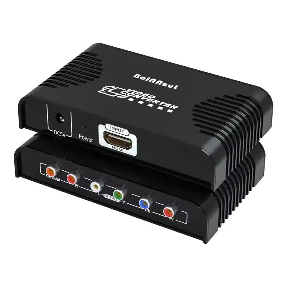 HDMI to YPbPr Component Video Converter 1080P HDMI to Component Video RGB Converter with Digital Coaxial Audio for PS4 Apple TV