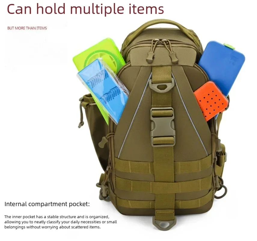 Description Picture 4 of itemFishing Tackle Bag Storage Organizer Multifunctional Waterproof for Men Women Waist Bag Fanny Pack for Camping Outdoor Sports