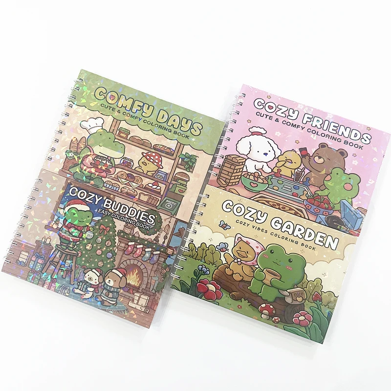 Cozy Friends & Comfy Days Coloring Book For Adults And Teens Creative ...