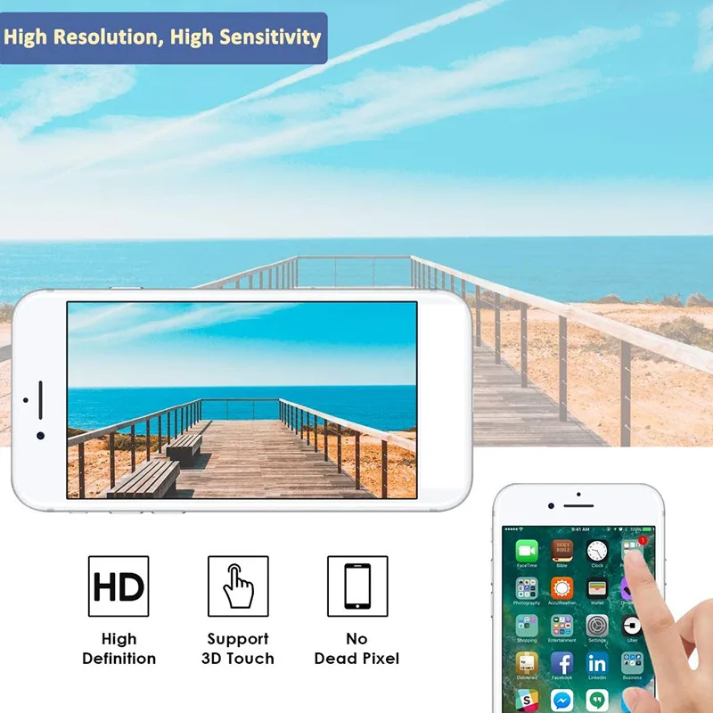 For iPhone 8 Screen Replacement Full Assembly LCD and 3D Touch Screen Digitizer Replacement Frame with Front Camera Ear Speaker images - 6