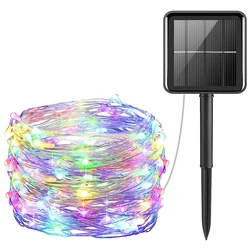 Waterproof Solar - Powered Outdoor Fairy String Lights - 22m 200LED (Multicolor)