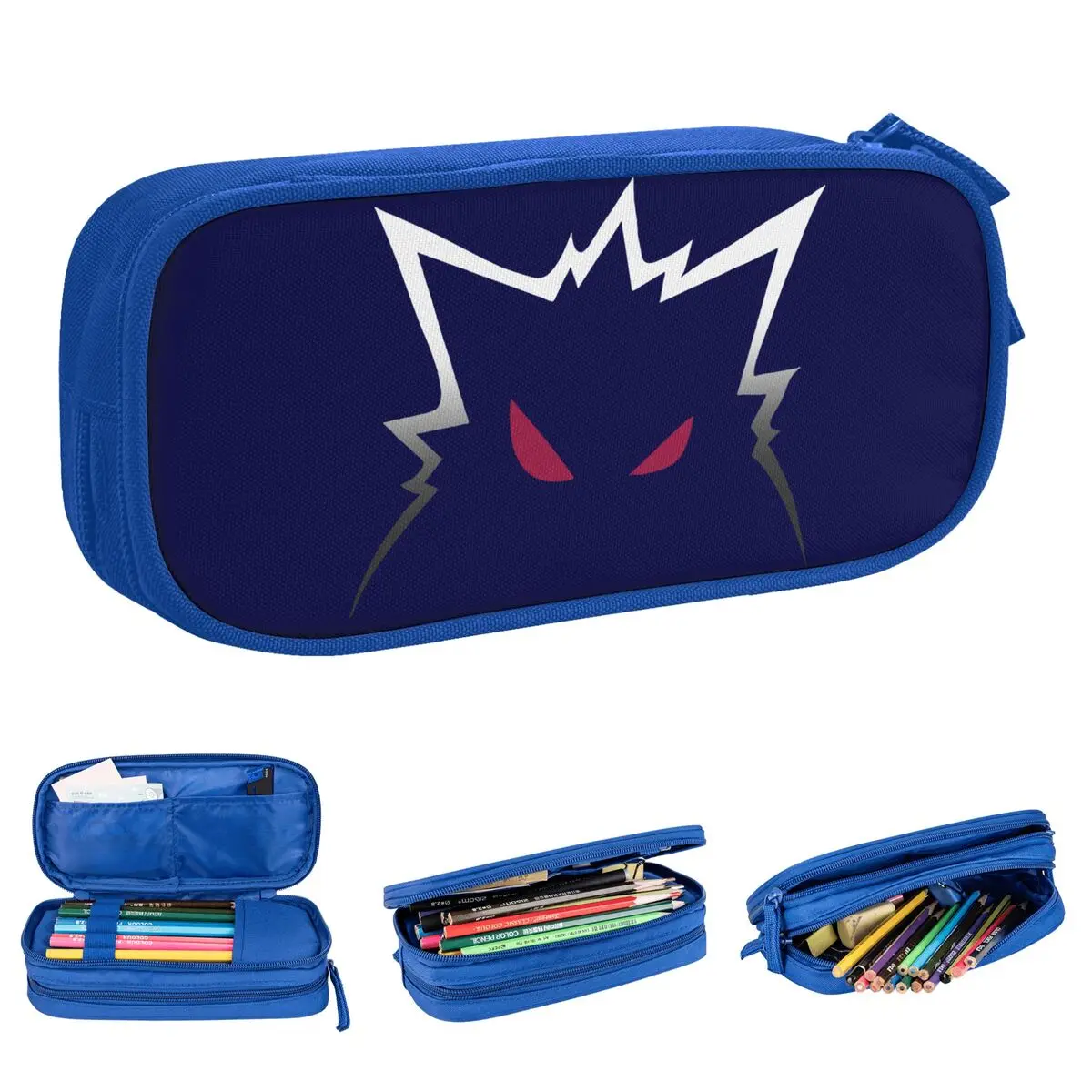 Gengar Astuccio Per Matite Spaventoso Lucido Ghost Kaiju Pokemon Pencil Bags Kids Big Capacity Studenti School Pencilcases Cosmetici