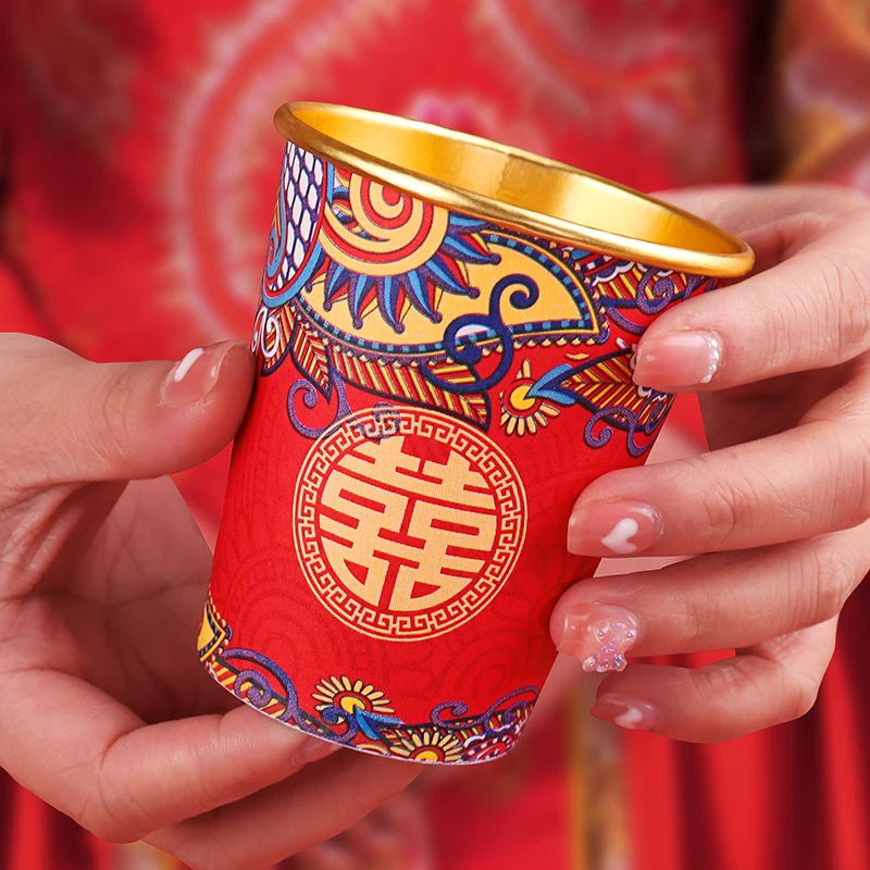 

50pcs/pack Gold Foil Paper Cups Wedding Supplies Wedding Paper Cups XI Cup