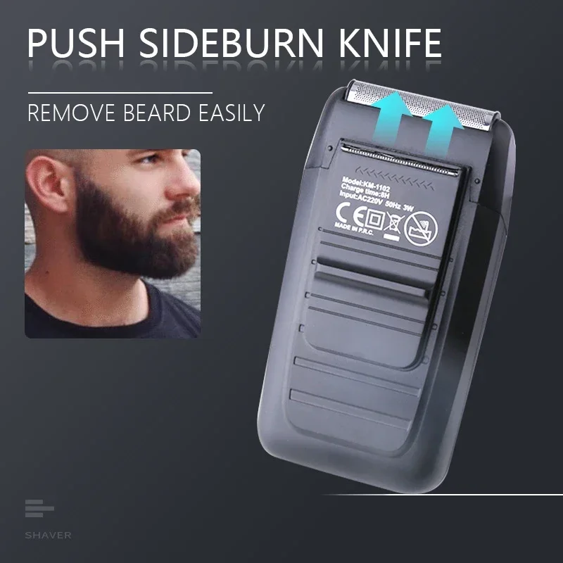 Kemei KM-1102 Men's Electric Shaver Hair Trimmer Machine Shaving Machine Professional Hair Cutter Beard Trimmer Shaver Male 3